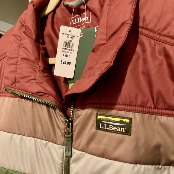 NWT L.L. Bean Colorblock Puffer Jacket - Picture 2 of 8